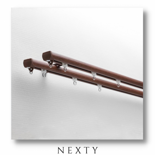 Карниз Nexty 2х-рядный, крепление к стене